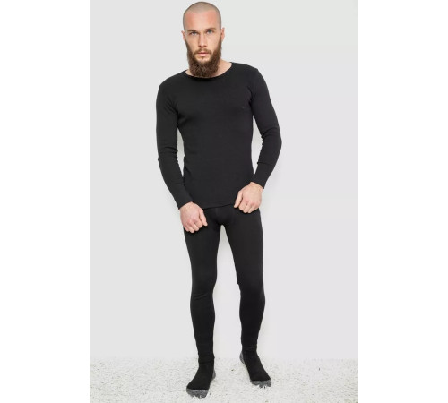 Термобілизна чоловіча на флісі, колір чорний, 131R153115