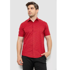 Сорочка чоловіча з принтом, колір бордовий, 214R7339