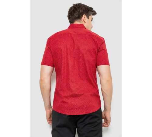 Сорочка чоловіча з принтом, колір бордовий, 214R7339