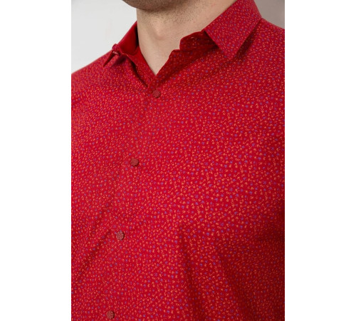 Сорочка чоловіча з принтом, колір бордовий, 214R7339