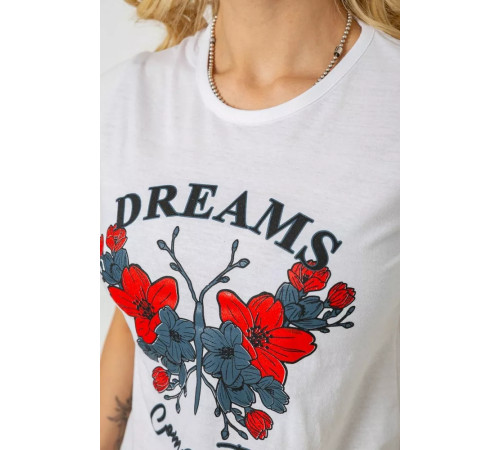 Женская пижама с принтом, цвет белый, 243R3049-1