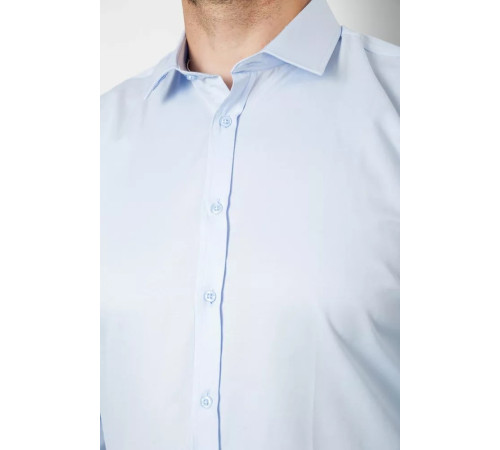 Мужская рубашка однотонная, цвет голубой, 214R816