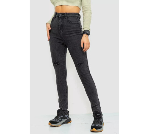 Джинси жіночий стрейч, колір темно-сірий, 214R1483