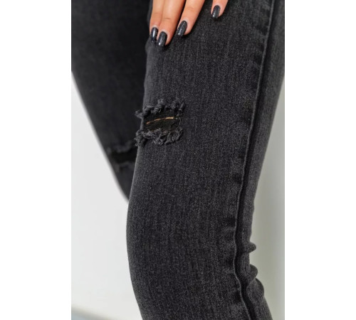 Джинси жіночий стрейч, колір темно-сірий, 214R1483