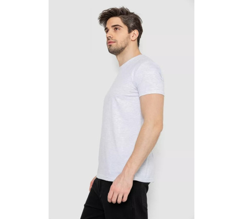 Футболка мужская однотонная базовая, цвет светло-серый, 244R2410.