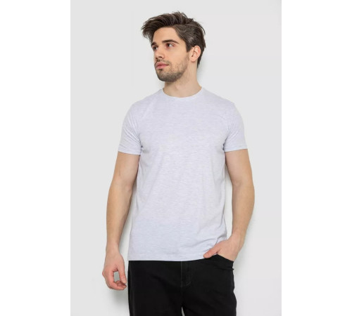 Футболка мужская однотонная базовая, цвет светло-серый, 244R2410.