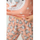 Пижама женская с принтом, цвет персиковый, 243R15448.