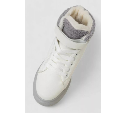 Кросівки жіночі зимові на хутрі, колір біло-сірий, 248RA2253