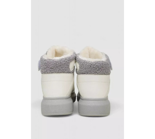 Кросівки жіночі зимові на хутрі, колір біло-сірий, 248RA2253