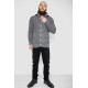 Кофта чоловіча на блискавці з капюшоном, колір темно-сірий, 214R10635