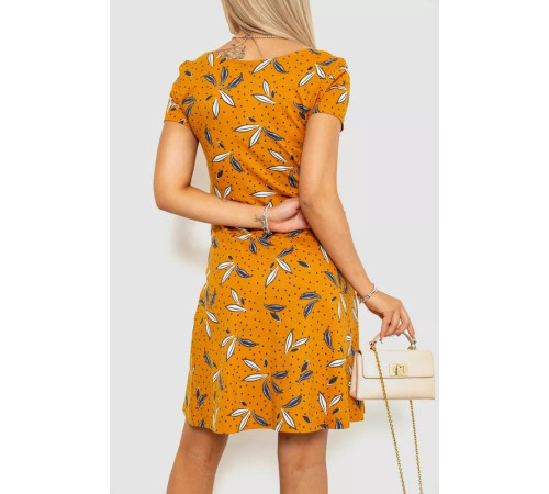 Сукня з повсякденним принтом, колір коричневий, 244R283