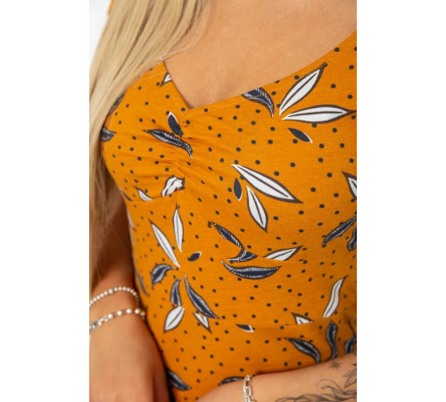 Сукня з повсякденним принтом, колір коричневий, 244R283