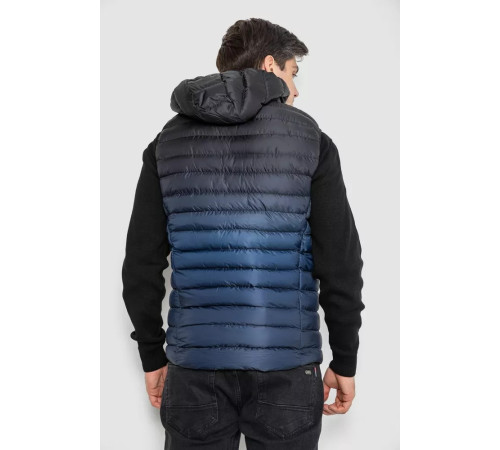 Жилетка мужская демисезонная, цвет черно-синий, 244RC999