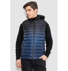 Жилетка чоловіча демісезонна, колір чорно-синій, 244RC999