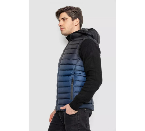 Жилетка мужская демисезонная, цвет черно-синий, 244RC999