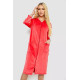 Халат жіночий велюровий на блискавці, колір кораловий, 238R101-1