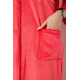 Халат жіночий велюровий на блискавці, колір кораловий, 238R101-1