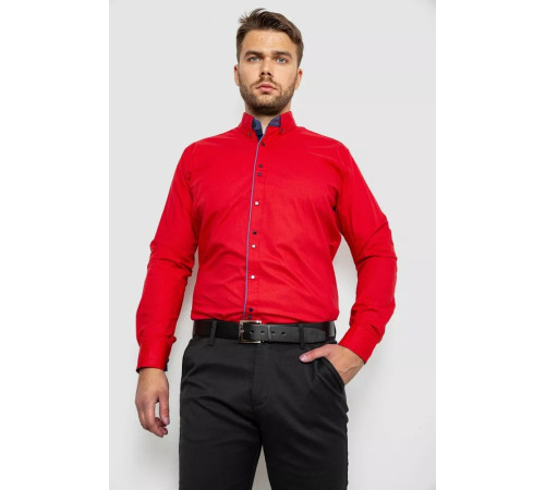 Рубашка мужская с принтом, цвет красный, 214R3092