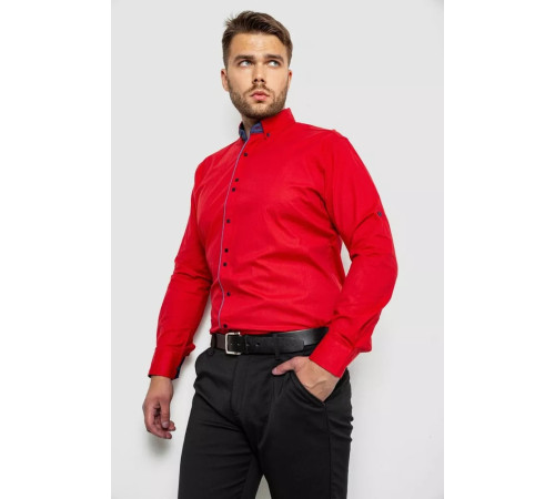 Рубашка мужская с принтом, цвет красный, 214R3092