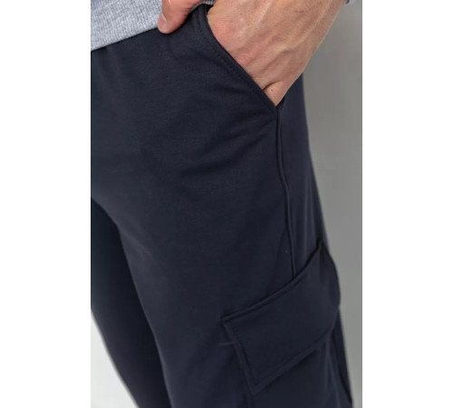 Спортивні штани чоловічі двонитка, колір темно-синій, 241R0651-1