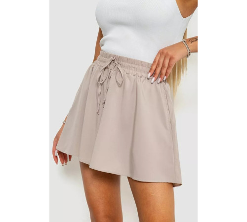 Шорти-спідниця однотонні, колір бежевий, 102R5256
