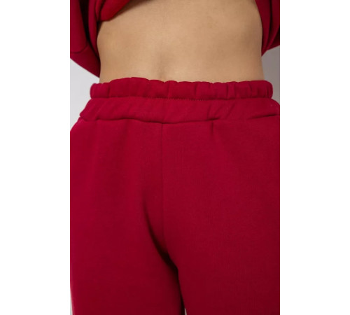 Спортивний костюм жіночий на флісі, колір бордовий, 244R1555-1