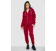 Спортивный женский костюм на флисе, цвет бордовый, 244R1555-1