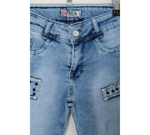 Джинсы для девочек, цвет голубой, 247R10048