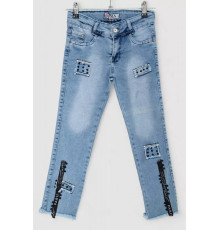 Джинси для дівчаток, колір блакитний, 247R10048