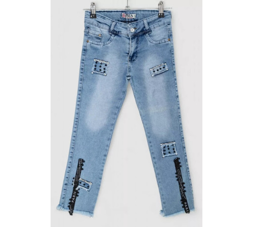 Джинсы для девочек, цвет голубой, 247R10048