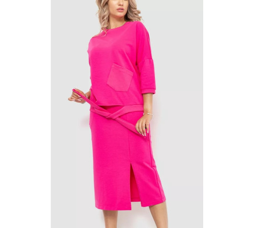 Костюм женский повседневный, цвет розовый, 115R0518.