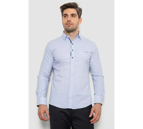 Сорочка чоловіча з принтом, колір білий, 214R7169