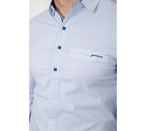 Сорочка чоловіча з принтом, колір білий, 214R7169