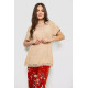 Жіноча піжама з принтом, колір бежевий, 243R1600-013