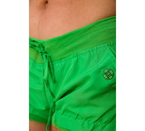 Жіночі бавовняні шорти, на резинці, колір Салатовий, 167R7012-1