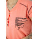 Пижама женская с принтом, цвет персиковый, 243R0004-P11.