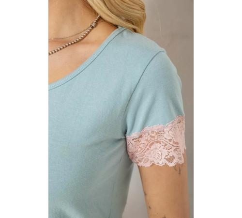 Піжама жіноча з принтом, колір оливковий, 243R1484-005