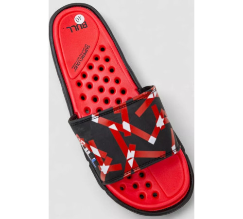 Шлепанцы мужские, цвет красно-черный, 243RRR0-23