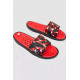 Шлепанцы мужские, цвет красно-черный, 243RRR0-23