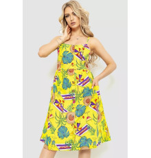 Женский сарафан с цветочным принтом, цвет желтый, 221R1932-1.