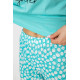 Женская пижама с принтом, цвет бирюзовый, 243R2080-1.