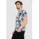 Мужская футболка с принтом, цвет сине-белый, 244R1099