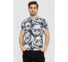 Мужская футболка с принтом, цвет сине-белый, 244R1099