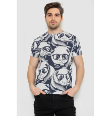 Футболка чоловіча з принтом, колір синьо-білий, 244R1099