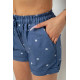 Шорти жіночі з принтом, колір джинс, 238R7164-1