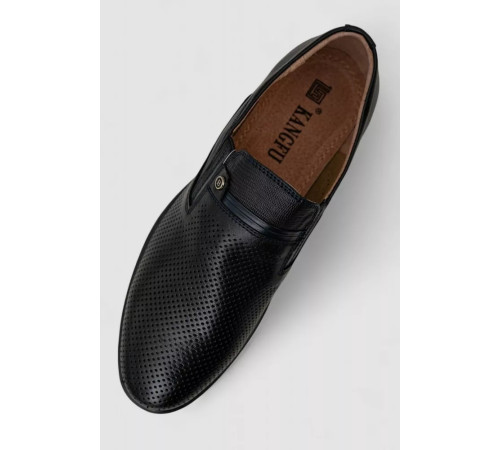 Туфлі чоловічі з перфорацією, колір темно-синій, 243RC1852