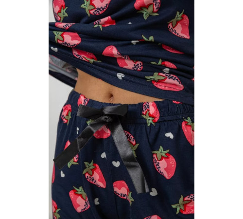 Женская пижама с принтом, цвет сине-розовый, 243R2129