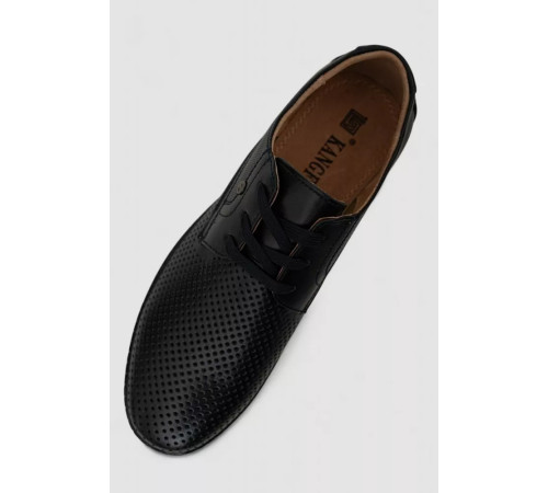 Туфлі чоловічі з перфорацією, колір темно-синій, 243RB1873