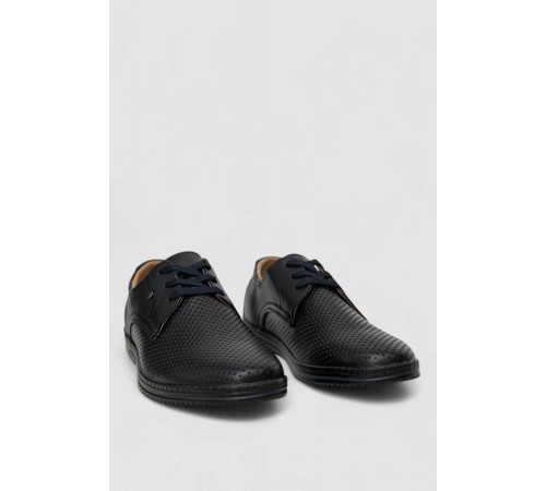 Туфлі чоловічі з перфорацією, колір темно-синій, 243RB1873