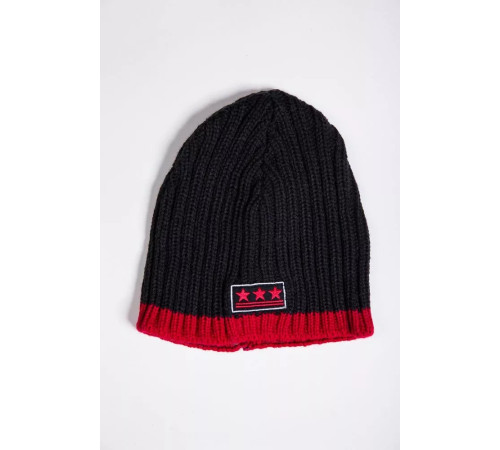Чоловіча шапка, чорно-червоного кольору, 167R7785